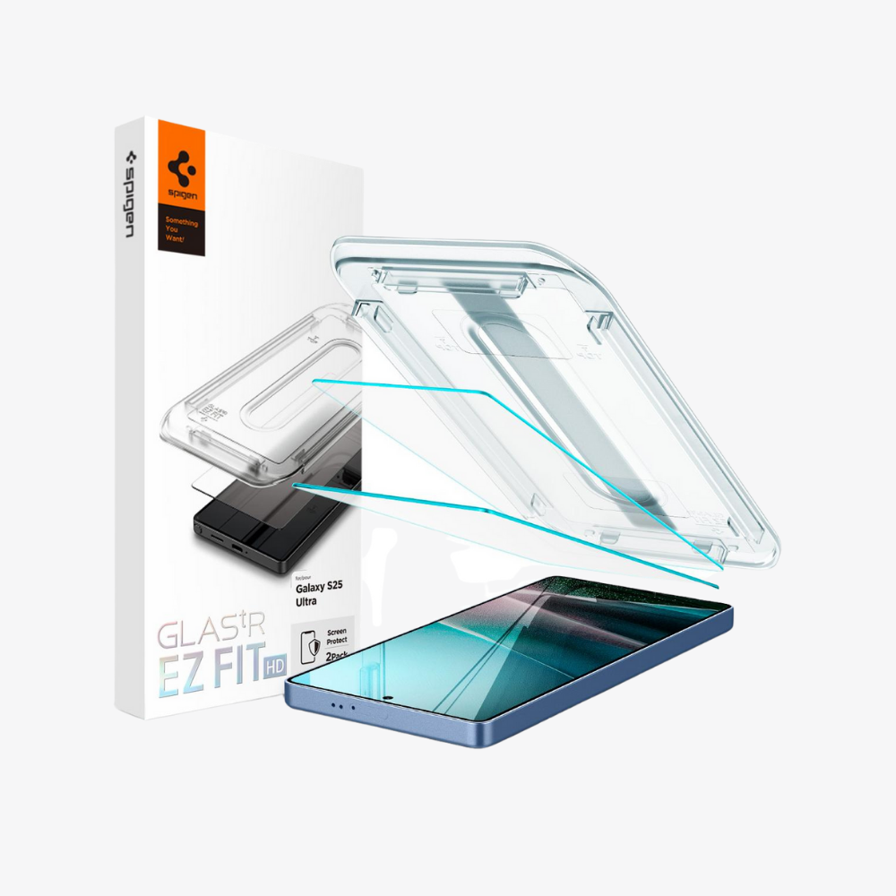 Spigen Galaxy S25 Ultra Cam Ekran Koruyucu Kolay Kurulum Glas.tR EZ Fit HD (2 Adet) - AGL09082
