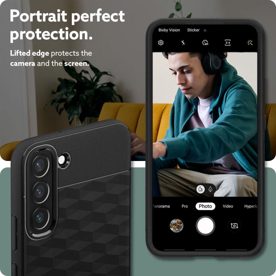 Spigen Caseology Galaxy S22 Kılıf Parallax Matte Black