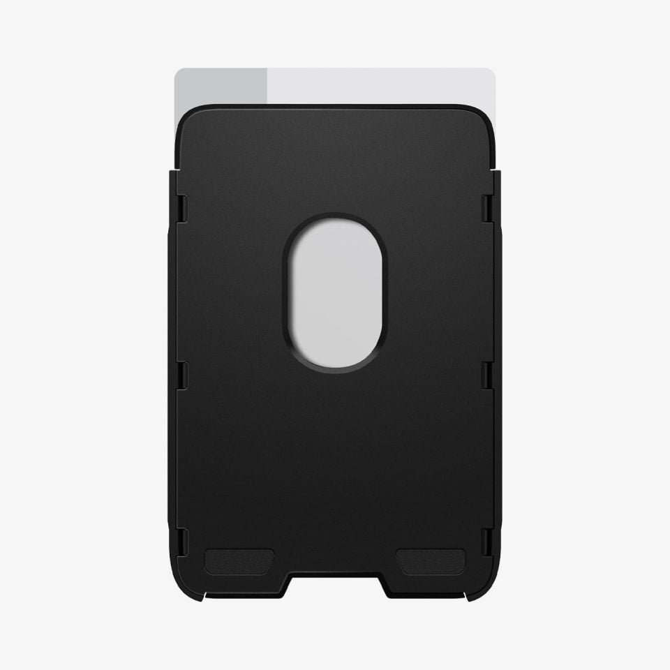 Spigen MagFit iPhone için MagSafe Özellikli 3 Kartlı Manyetik Cüzdan Rugged Armor 2 Black