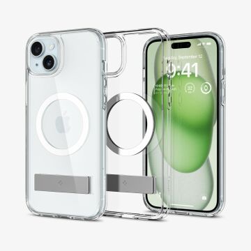 iPhone 15 Plus Kılıf, Spigen Ultra Hybrid S Magfit (MagSafe Uyumlu) Crystal Clear