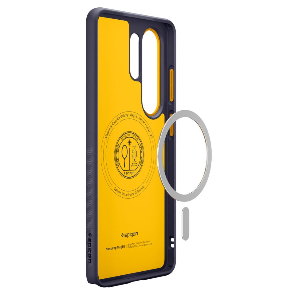 Spigen Samsung Galaxy S26 Ultra ile Uyumlu Silikon Kılıf Nano Pop Magfit Hava Kanalı Teknolojisi™ Askeri Sınıf Koruma MagFit Kaymaz Kapak Blueberry Navy