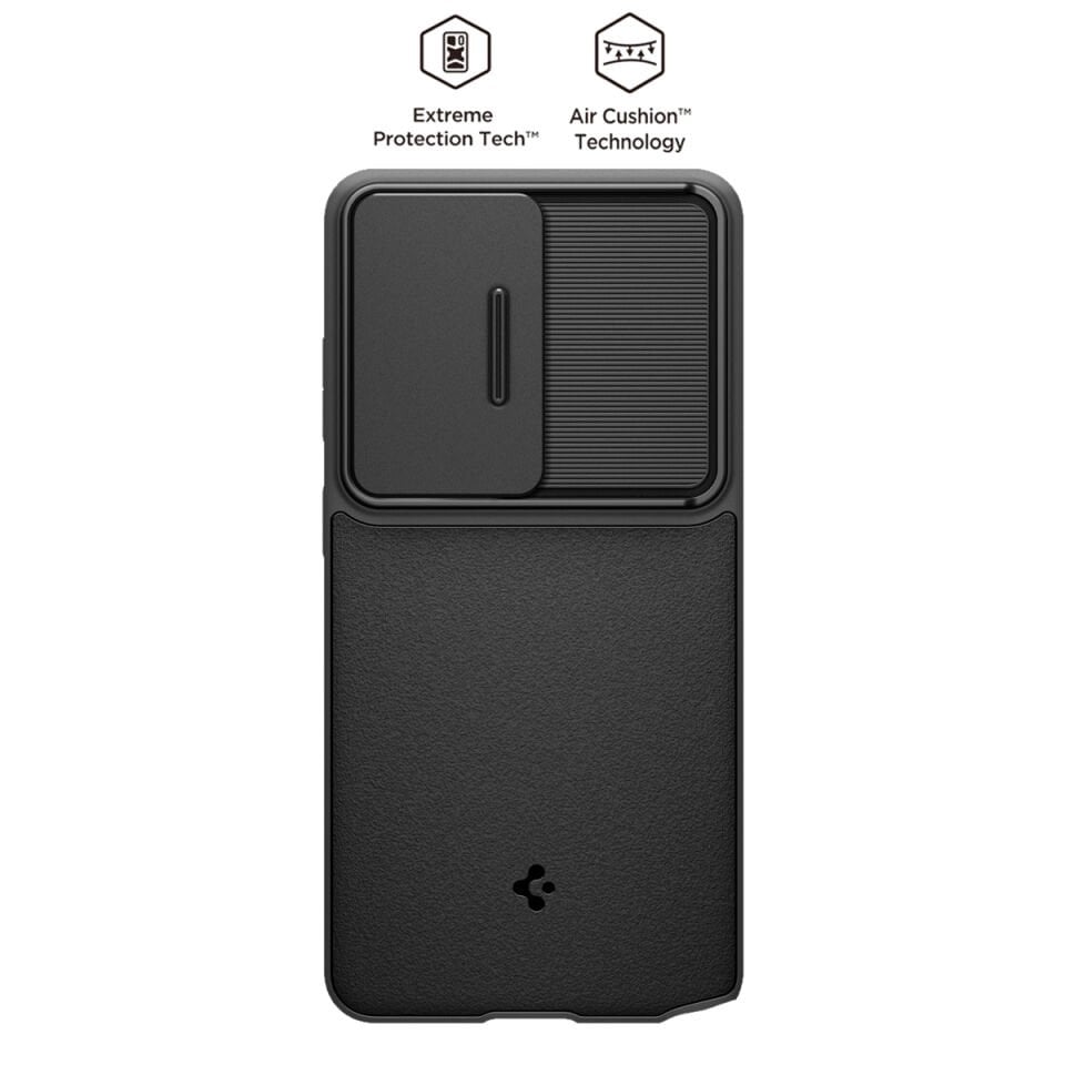 Spigen Samsung Galaxy S26 Ultra ile Uyumlu Kamera Korumalı Kılıf Optik Armor Hava Kanalı Teknolojisi™ Askeri Sınıf Koruma Dokulu Yüzey Kapak Black