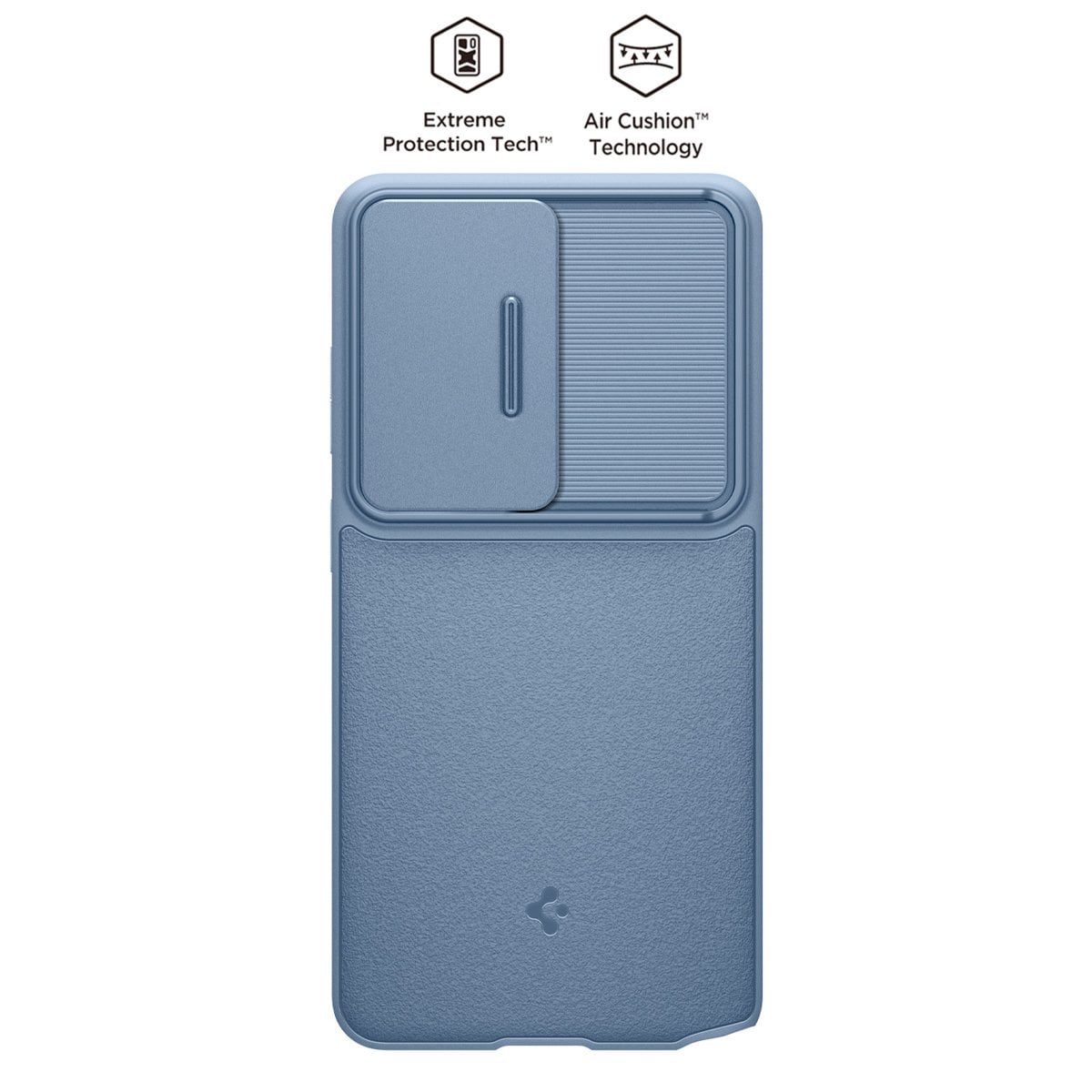 Spigen Samsung Galaxy S26 Ultra ile Uyumlu Kamera Korumalı Kılıf Optik Armor Hava Kanalı Teknolojisi™ Askeri Sınıf Koruma Dokulu Yüzey Kapak Light Blue