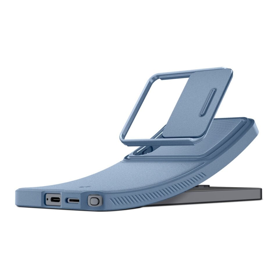 Spigen Samsung Galaxy S26 Ultra ile Uyumlu Kamera Korumalı Kılıf Optik Armor Hava Kanalı Teknolojisi™ Askeri Sınıf Koruma Dokulu Yüzey Kapak Light Blue