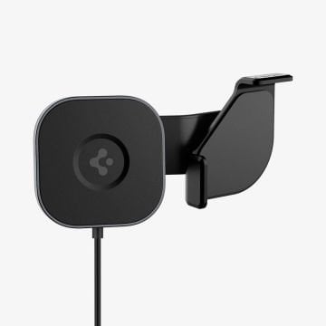 Spigen MagFit Tesla Ekranı Araç içi Telefon Tutucu + Manyetik Kablosuz Şarj Cihazı iPhone için MagSafe özellikli OneTap Pro ITT90W Black