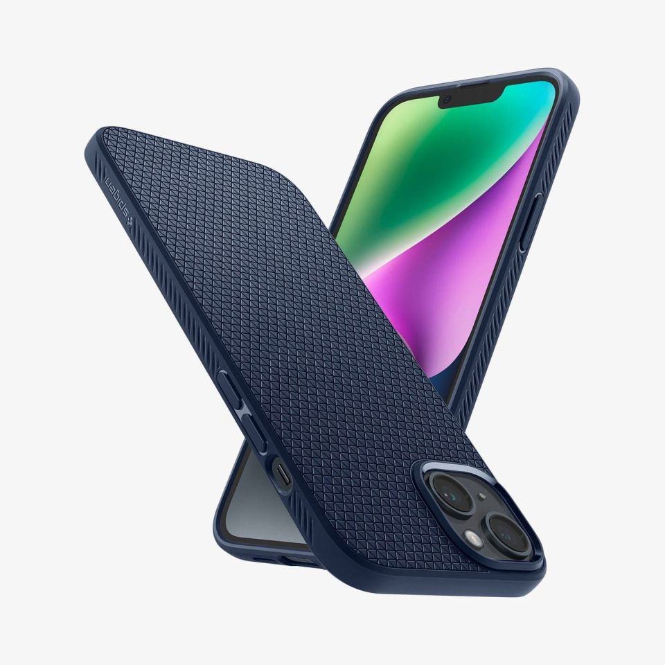 iPhone 14 / iPhone 13 Kılıf, Spigen Liquid Air Navy Blue
