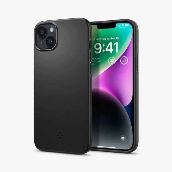 iPhone 14 / iPhone 13 Kılıf, Spigen Thin Fit Black