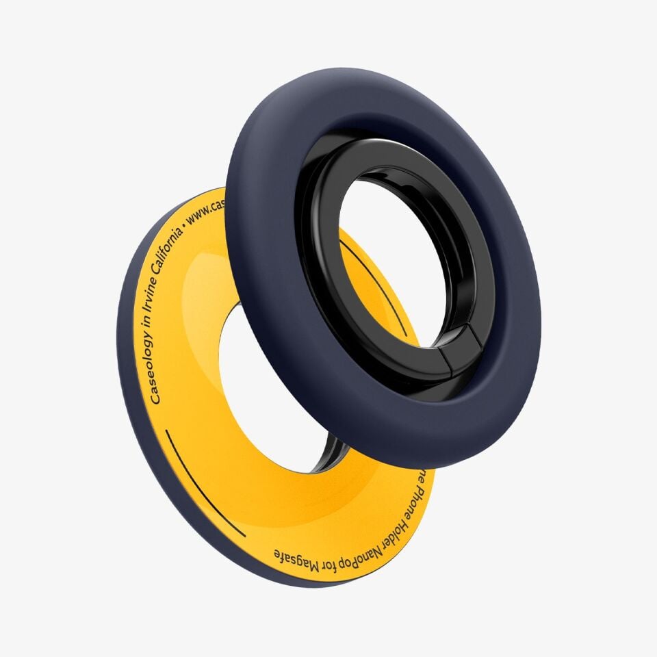 Spigen NanoPop MagFit iPhone için Manyetik Telefon Tutucu & Stand MagSafe özellikli Ring Blueberry Navy