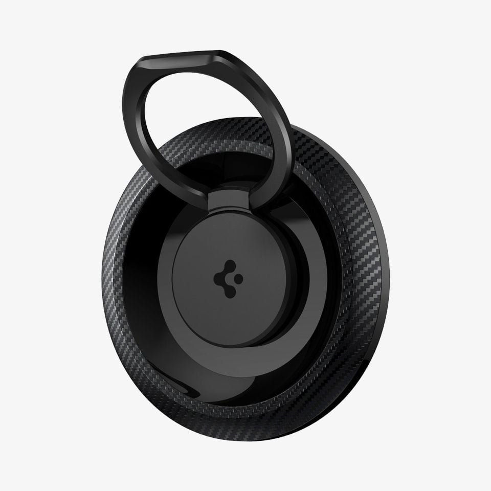 Spigen MagFit O-Mag Ring Manyetik Telefon Tutucu MagSafe iPhone 15 / iPhone 14 / iPhone 13 / iPhone 12 serisi ile Uyumlu Carbon
