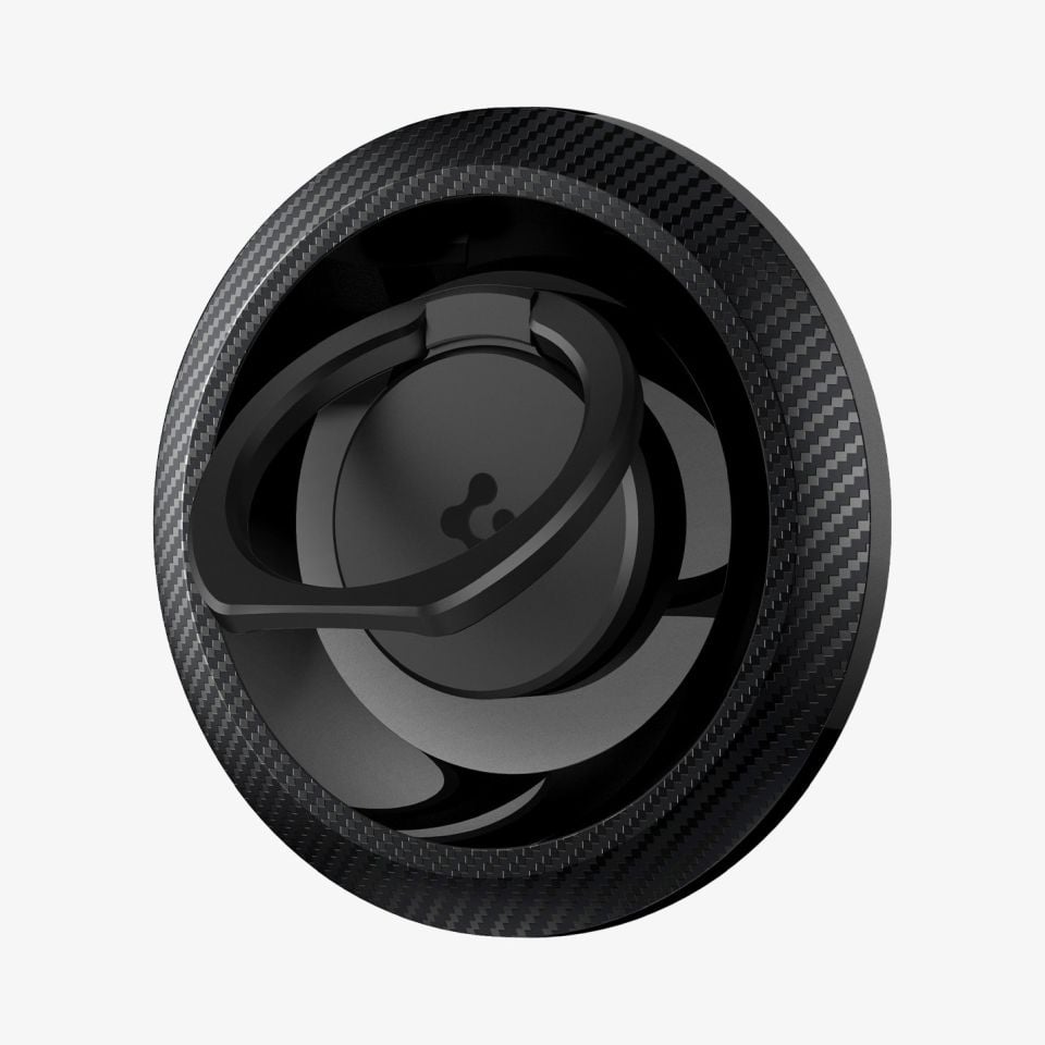 Spigen MagFit O-Mag Ring Manyetik Telefon Tutucu MagSafe iPhone 15 / iPhone 14 / iPhone 13 / iPhone 12 serisi ile Uyumlu Carbon