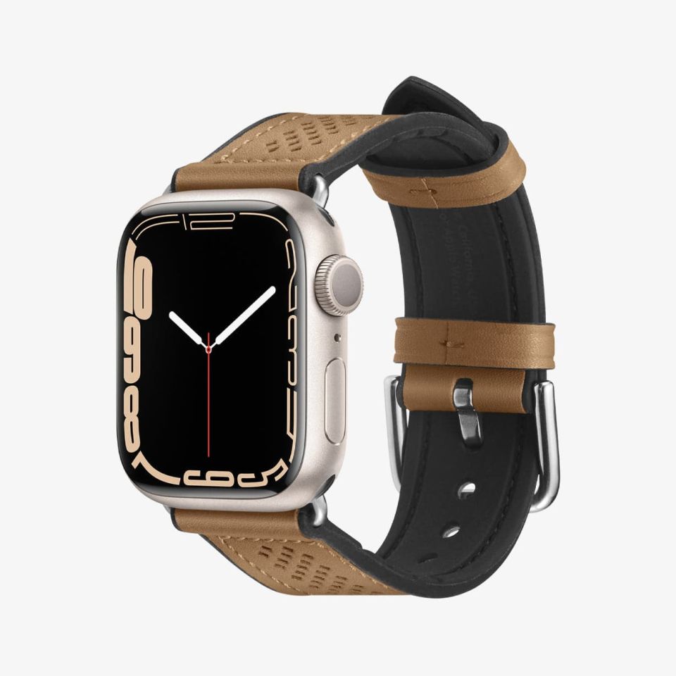 Spigen Apple Watch 49mm Ultra 2/1 - 46mm Seri 10 - 45mm Seri 9/8/7 - 44mm Seri SE2/SE/6/5/4 Kordon Kayış Band Retro Fit