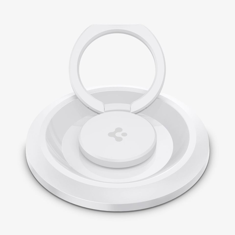 Spigen MagFit O-Mag Ring Manyetik Telefon Tutucu MagSafe iPhone 15 / iPhone 14 / iPhone 13 / iPhone 12 serisi ile Uyumlu White