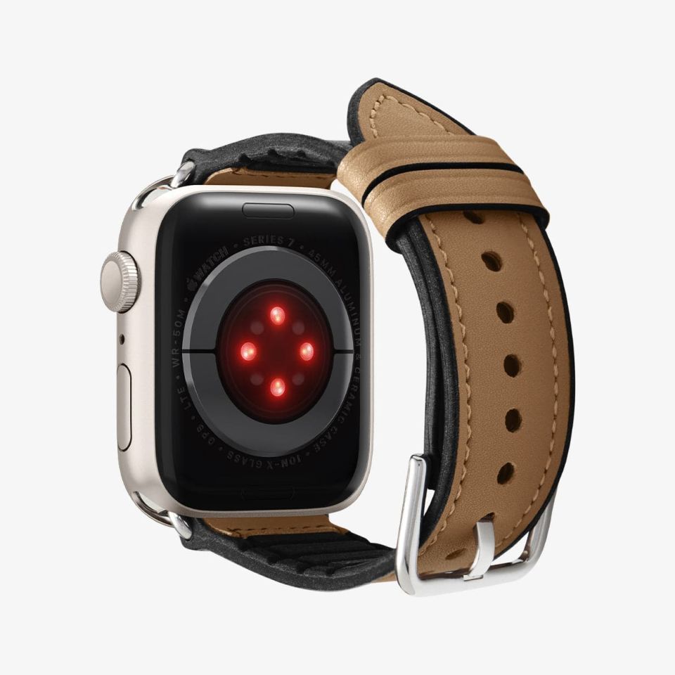 Spigen Apple Watch 49mm Ultra 2/1 - 46mm Seri 10 - 45mm Seri 9/8/7 - 44mm Seri SE2/SE/6/5/4 Kordon Kayış Band Retro Fit Brown