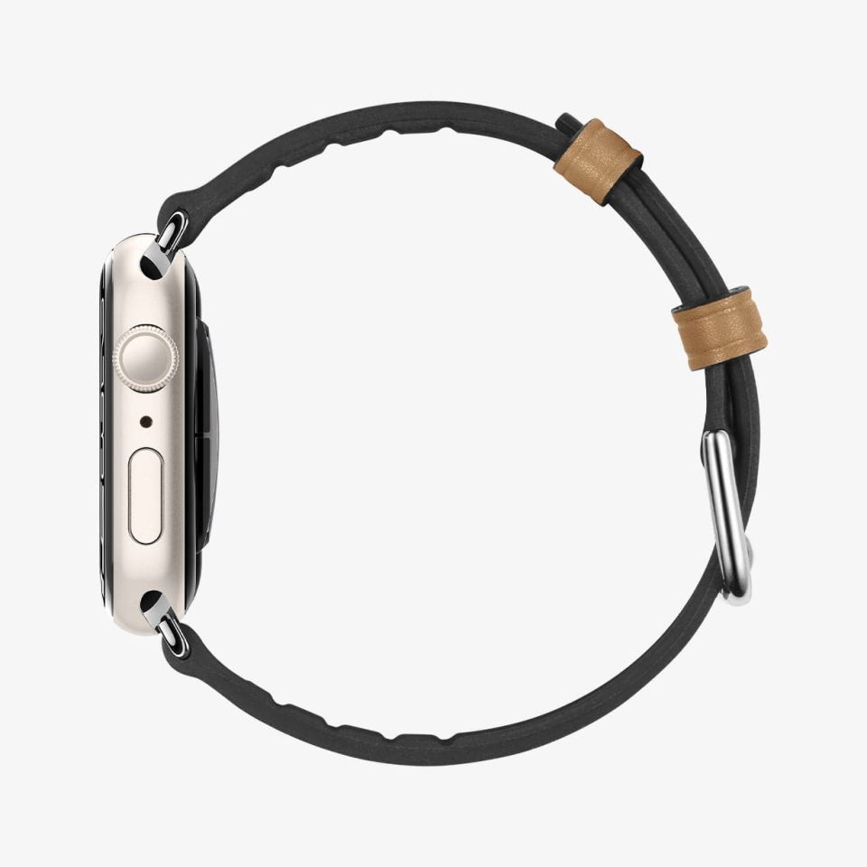 Spigen Apple Watch 49mm Ultra 2/1 - 46mm Seri 10 - 45mm Seri 9/8/7 - 44mm Seri SE2/SE/6/5/4 Kordon Kayış Band Retro Fit Brown