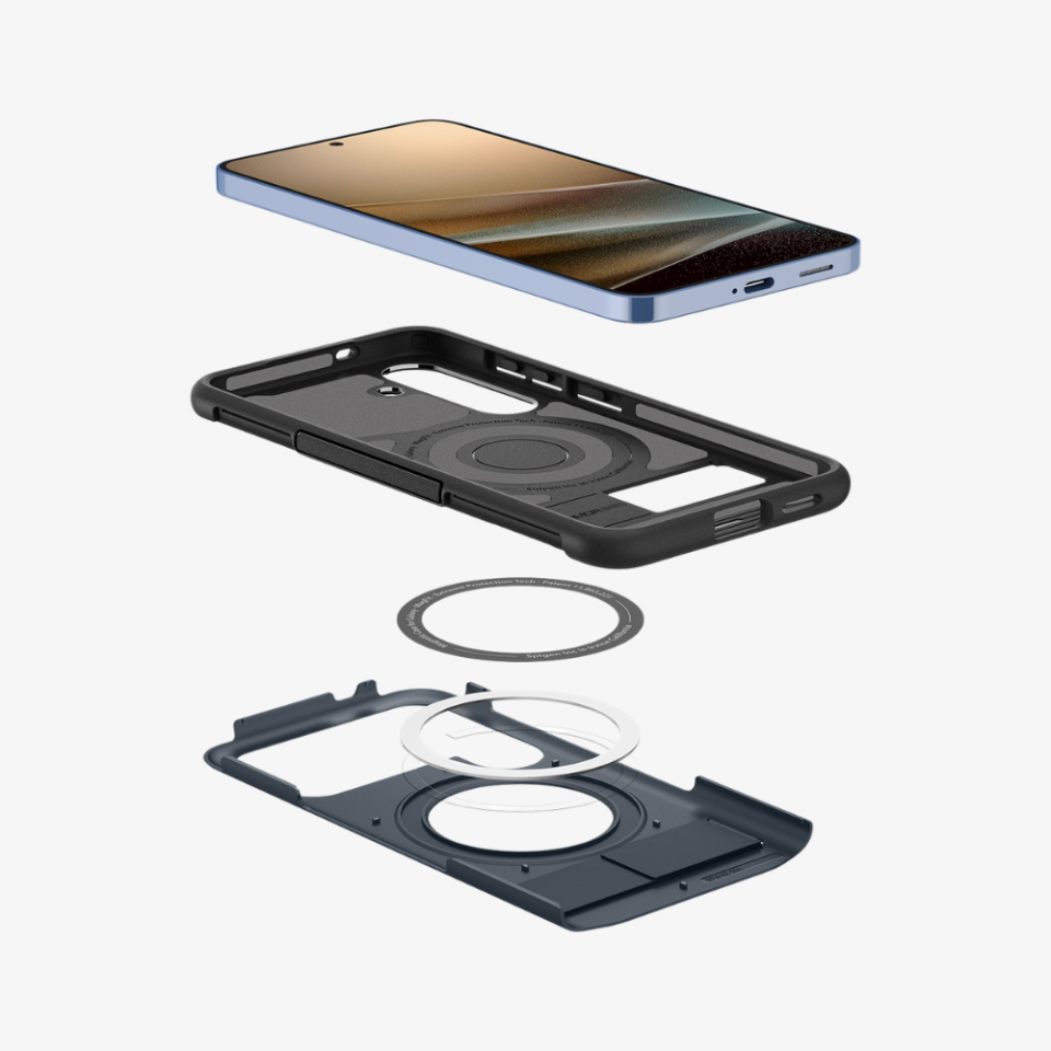 Spigen Galaxy S25 Kılıf Slim Armor MagFit Özellikli Metal Slate
