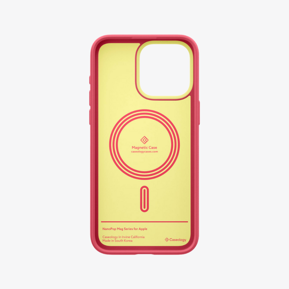 iPhone 15 Pro Kılıf, Caseology Nano Pop Mag (MagSafe Uyumlu) Magenta Lychee