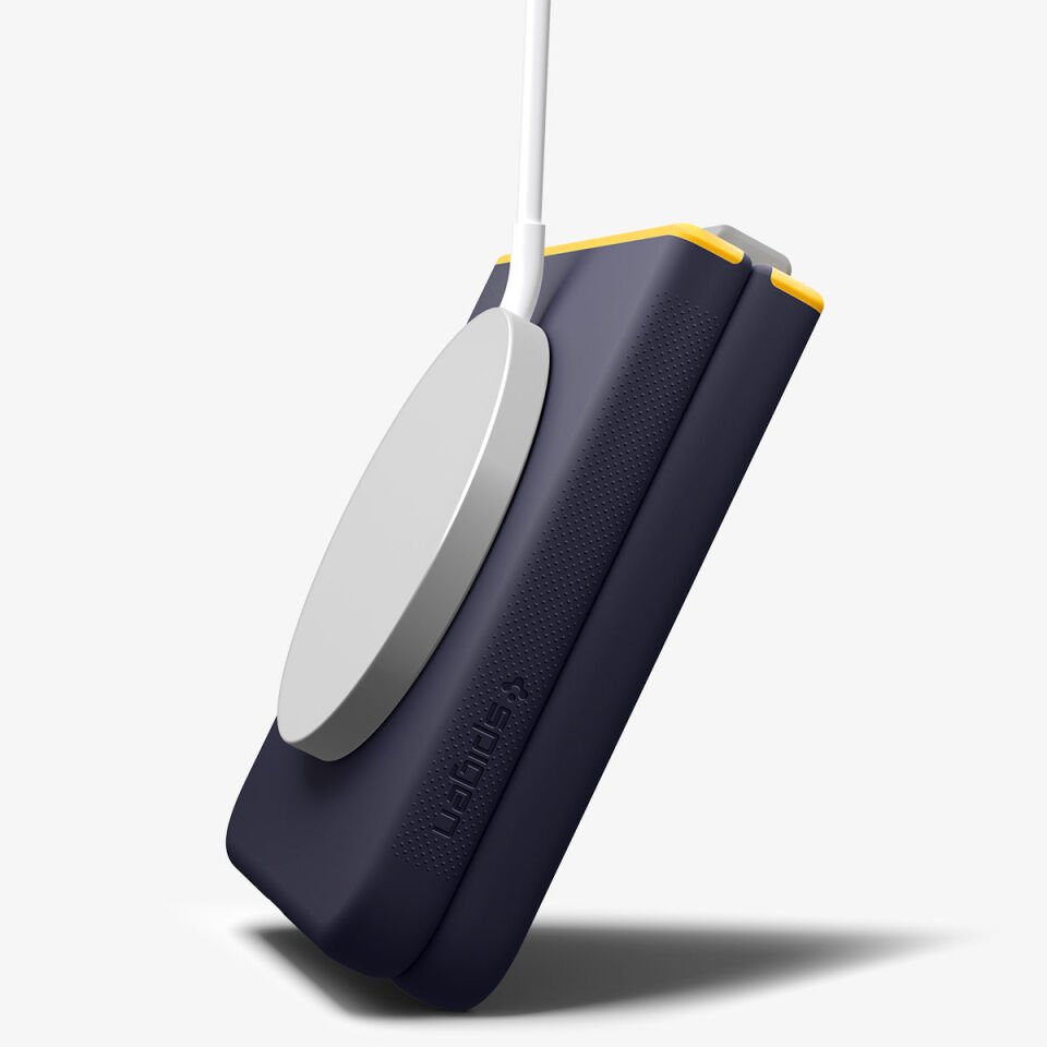 Spigen Galaxy Z Flip 7 Silikon Kılıf Nano Pop Mag Hava Kanalı Teknolojisi™ Askeri Sınıf Koruma MagFit özellikli Kaymaz Kapak Blueberry Navy