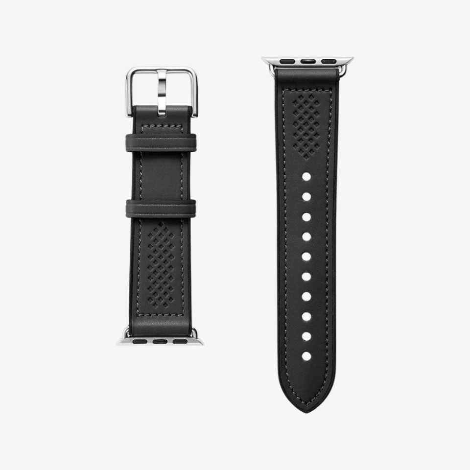 Spigen Apple Watch 49mm Ultra 2/1 - 46mm Seri 10 - 45mm Seri 9/8/7 - 44mm Seri SE2/SE/6/5/4 Kordon Kayış Band Retro Fit Black