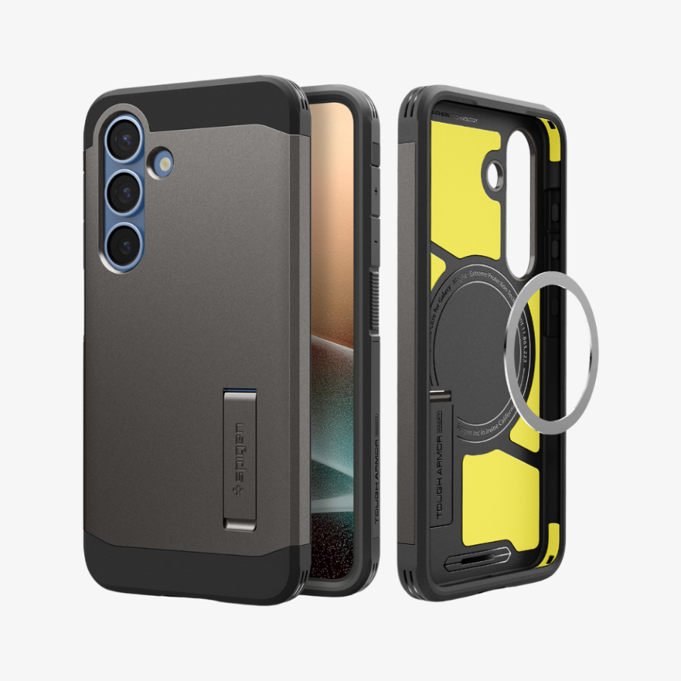 Spigen Galaxy S25 Kılıf Tough Armor AI MagFit Özellikli Gunmetal