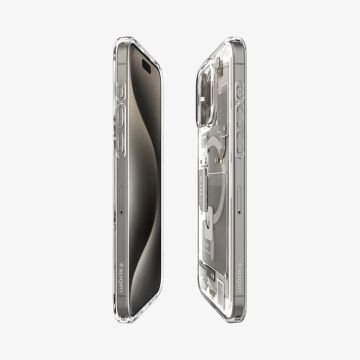 iPhone 15 Pro Kılıf, Spigen Ultra Hybrid Zero One Magfit (Magsafe Uyumlu) Natural Titanium
