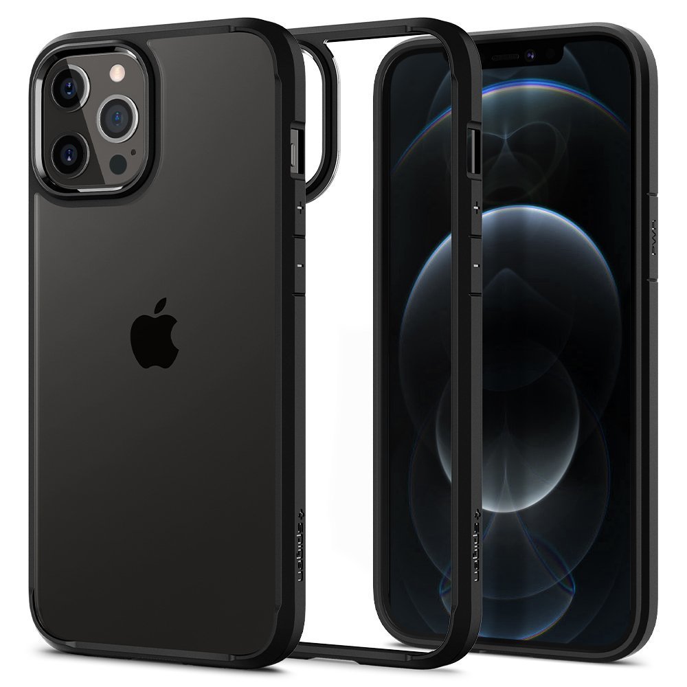 iPhone 12 Pro Max Kılıf, Spigen Crystal Hybrid Matte Black