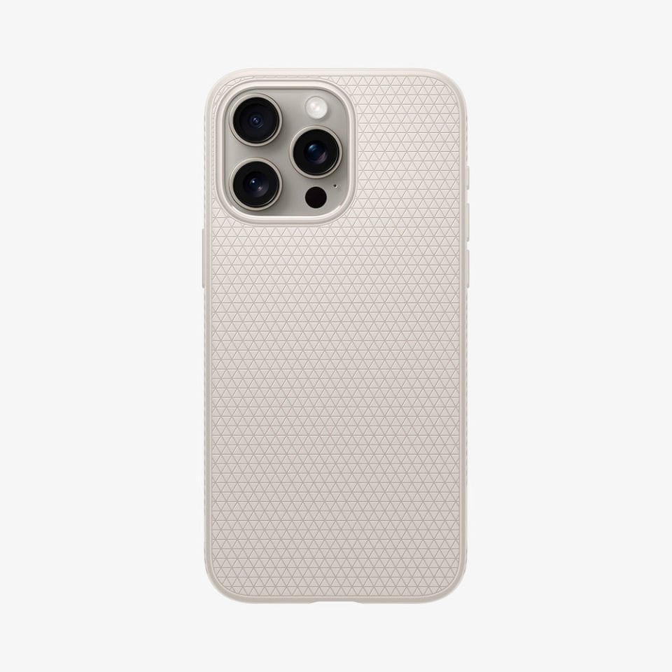 iPhone 15 Pro Max Kılıf, Spigen Liquid Air Natural Titanium