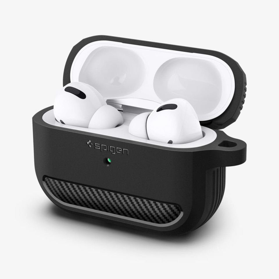 AirPods Pro Kulaklık Kılıf, Spigen Rugged Armor Matte Black