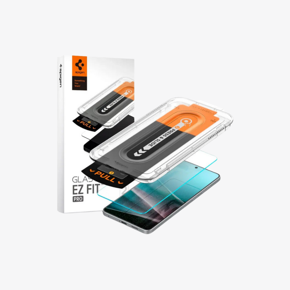 Spigen Galaxy S25 Edge Cam Ekran Koruyucu Kolay Kurulum Glas.tR EZ Fit Pro HD Transparency