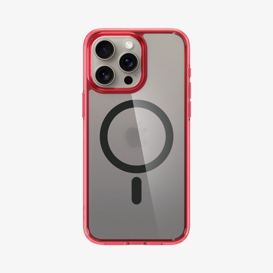 iPhone 15 Pro Kılıf, Spigen Ultra Hybrid Magfit (Magsafe Uyumlu) Deep Red
