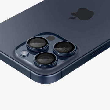Spigen iPhone 16 Pro Max / 16 Pro / 15 Pro Max / 15 Pro / 14 Pro Max / 14 Pro Kamera Lens Camı Koruyucu Glas.tR EZ Fit Optik Pro (2 Adet)