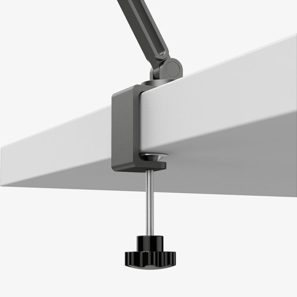 Spigen OneTap Clamp MagFit Masa için Akrobat Telefon Tutucu Stand MagSafe özellikli Space Gray