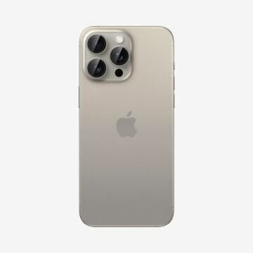 Spigen iPhone 16 Pro Max / 16 Pro / 15 Pro Max / 15 Pro / 14 Pro Max / 14 Pro Kamera Lens Camı Koruyucu Glas.tR EZ Fit Optik Pro (2 Adet) Natural Titanium