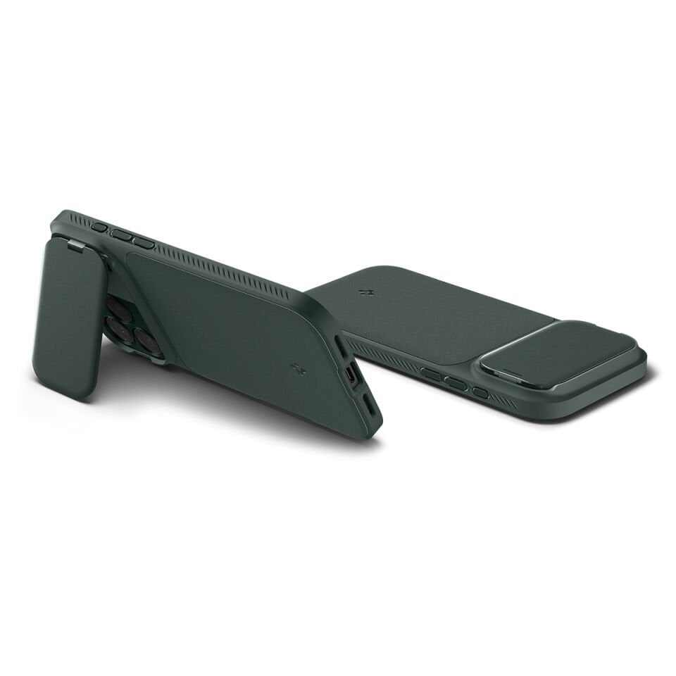 Spigen iPhone 17 Pro Kamera Korumalı MagSafe Kılıf Optik Armor Hava Kanalı Teknolojisi™ Askeri Sınıf Koruma MagFit Dokulu Yüzey Kapak Abyss Green