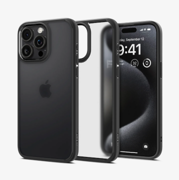 iPhone 15 Pro Max Kılıf, Spigen Ultra Hybrid Matte Frost Black