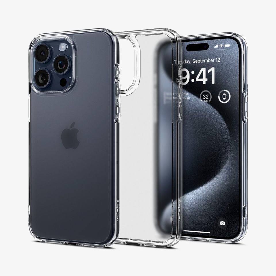 iPhone 15 Pro Max Kılıf, Spigen Ultra Hybrid Matte Frost Clear