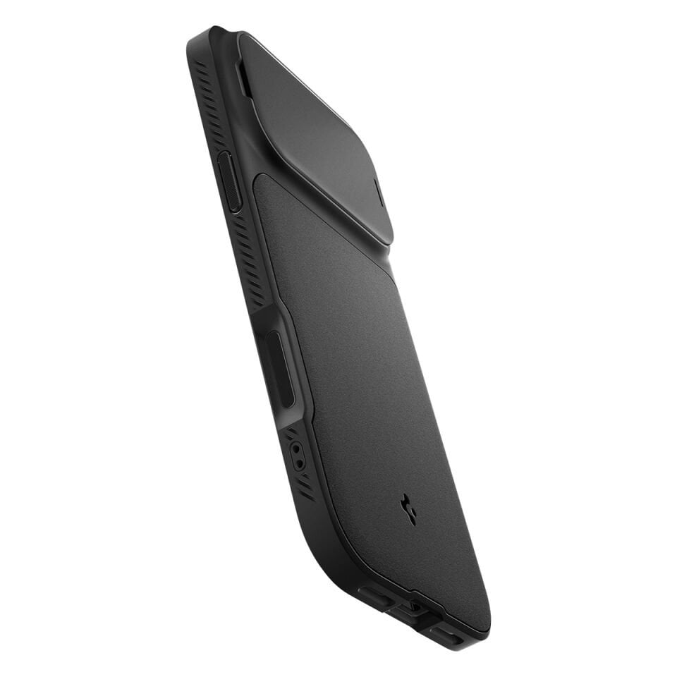 Spigen iPhone 17 Pro Max Kamera Korumalı MagSafe Kılıf Optik Armor Hava Kanalı Teknolojisi™ Askeri Sınıf Koruma MagFit Dokulu Yüzey Kapak Black