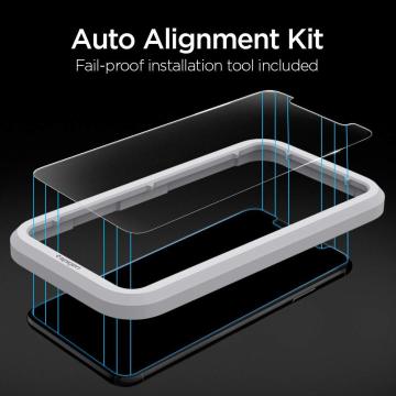 iPhone 11 Pro Max / XS Max Cam Ekran Koruyucu Kolay Kurulum, Spigen AlignMaster Full Cover Glass Black