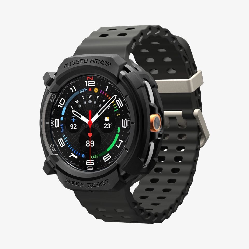 Spigen Galaxy Watch 8 Classic (46mm) Kılıf Rugged Armor Matte Black