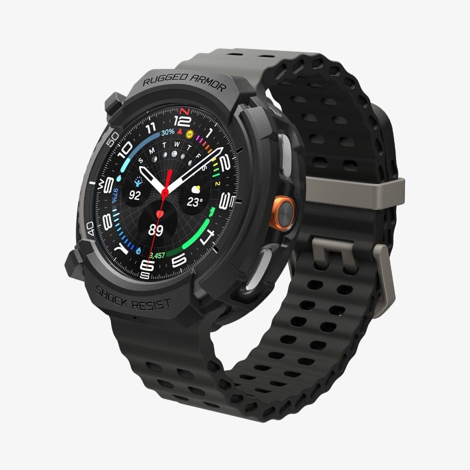 Spigen Galaxy Watch 8 Classic (46mm) Kılıf Rugged Armor Matte Black