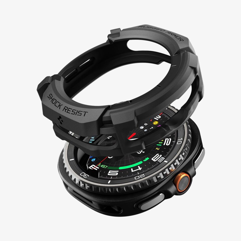 Spigen Galaxy Watch 8 Classic (46mm) Kılıf Rugged Armor Matte Black