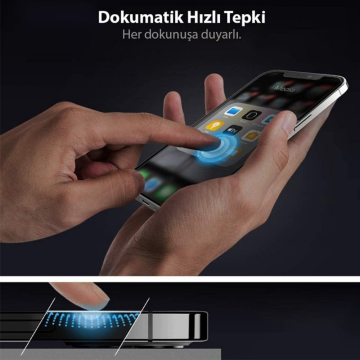iPhone 12 Pro / iPhone 12 Ekran Koruyucu, Spigen Glas tR EZ Fit Privacy (2 Adet)