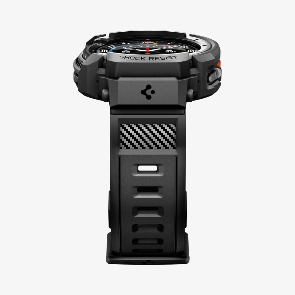 Spigen Galaxy Watch 8 Classic (46mm) Kılıf & Kordon Kayış Rugged Armor Pro Matte Black