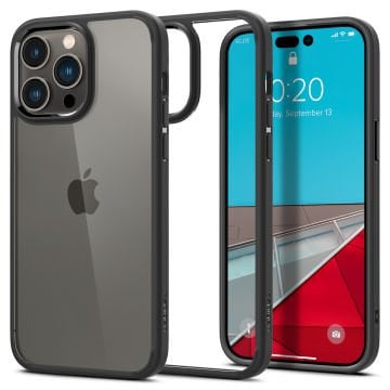 iPhone 14 Pro Kılıf, Spigen Crystal Hybrid Matte Black