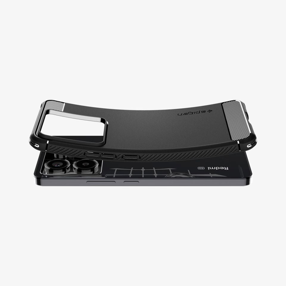 Spigen Xiaomi Redmi Note 13 Pro 5G / POCO X6 5G Kılıf Rugged Armor Black