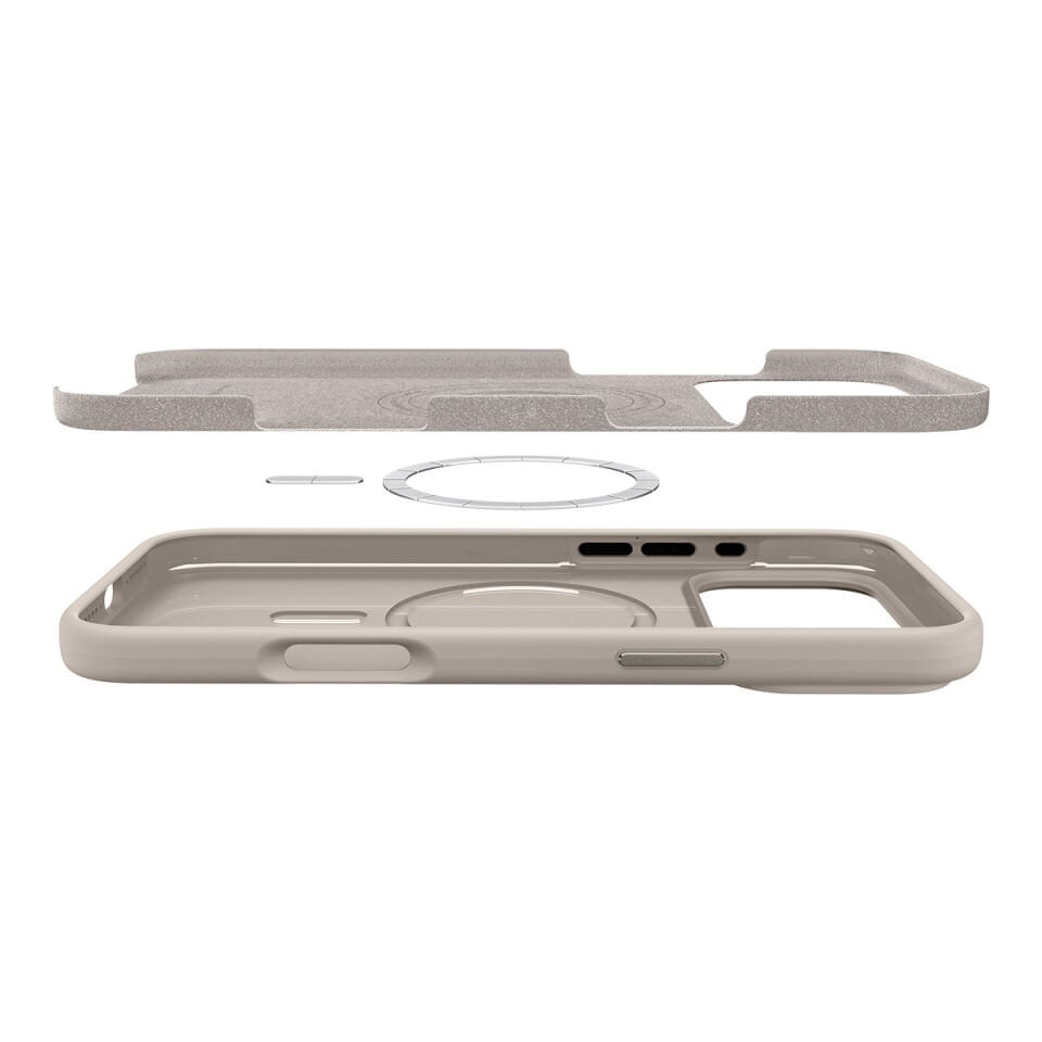 Spigen iPhone 17 Pro Max Silikon MagSafe Kılıf Silicone Fit Hava Kanalı Teknolojisi™ Askeri Sınıf Koruma MagFit Kaymaz Kapak Stone