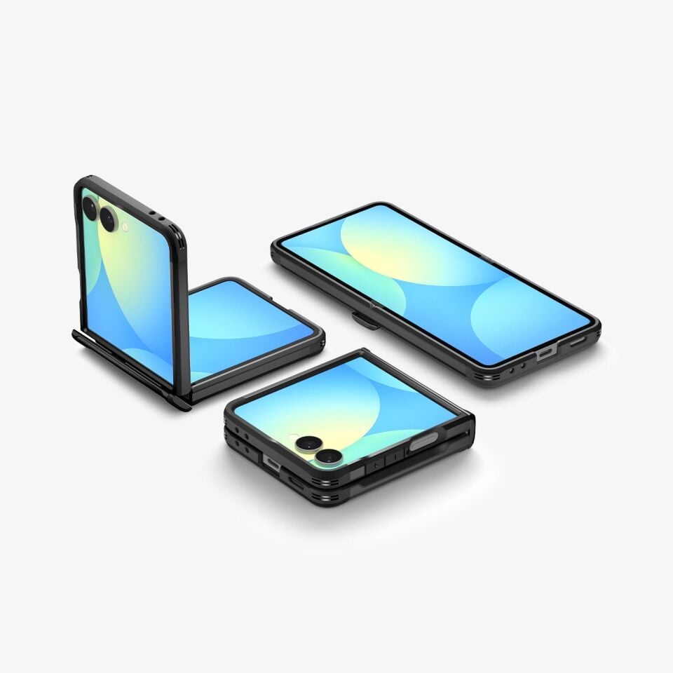 Spigen Galaxy Z Flip 7 Ekstra Dayanıklı Kılıf Slim Armor Pro Hava Kanalı Teknolojisi™ Askeri Sınıf Koruma MagFit özellikli Çift Katman Kapak Black