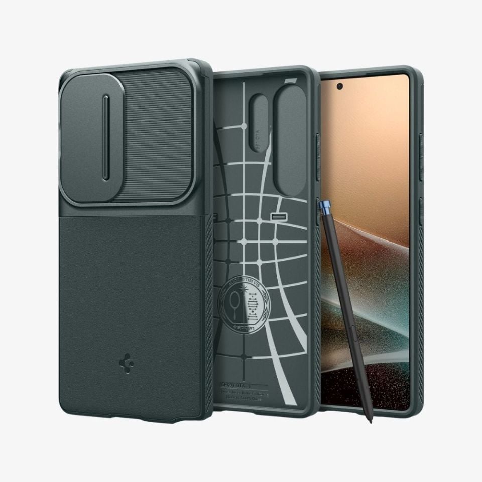 Spigen Galaxy S25 Ultra Kılıf Optik Armor Abyss Green
