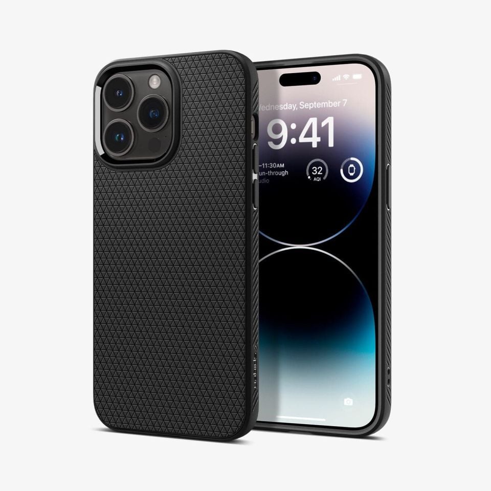 iPhone 14 Pro Kılıf, Spigen Liquid Air Matte Black