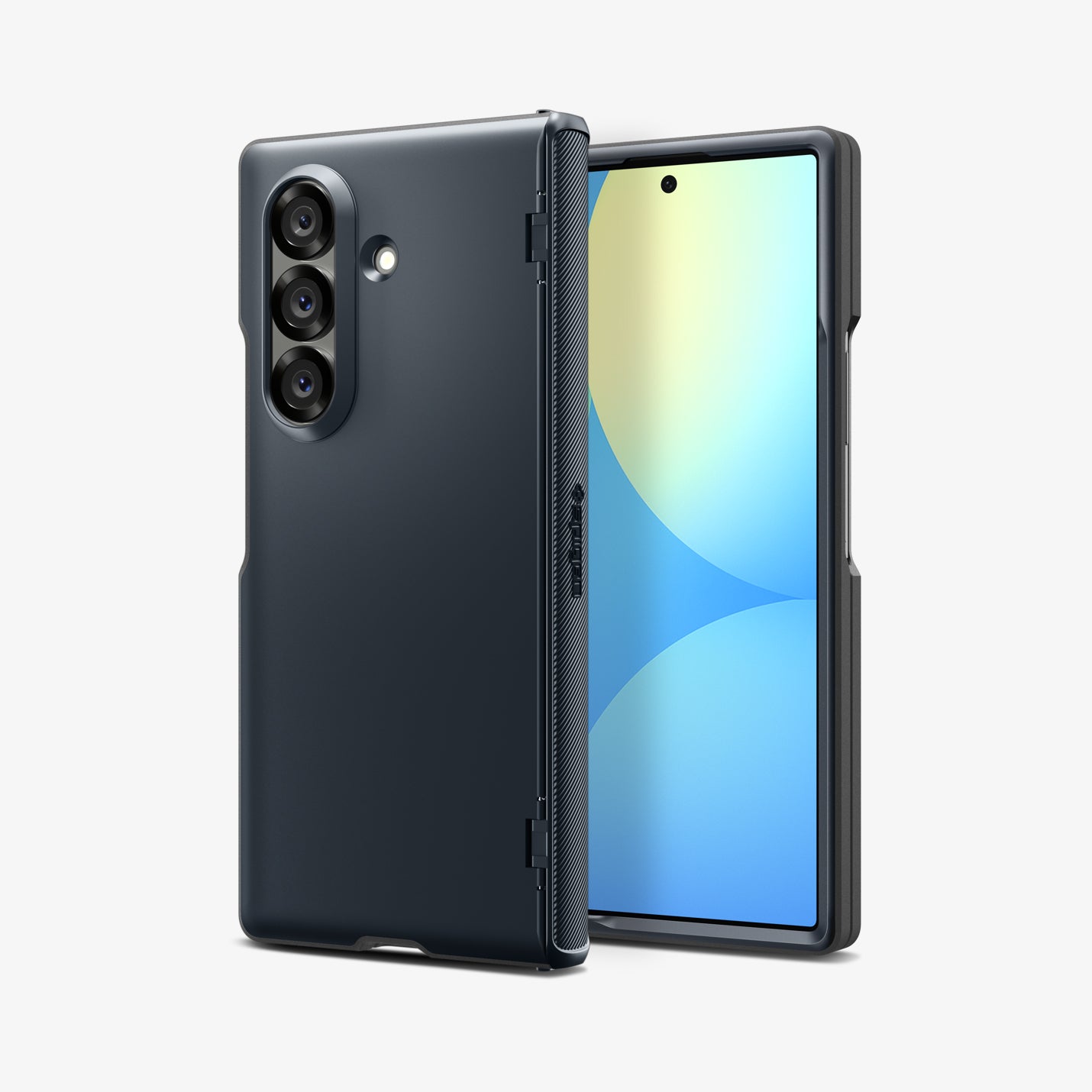 Spigen Galaxy Z Fold 7 Ekstra Dayanıklı Kılıf Slim Armor Pro Hava Kanalı Teknolojisi™ Askeri Sınıf Koruma MagFit özellikli Çift Katman Kapak Metal Slate