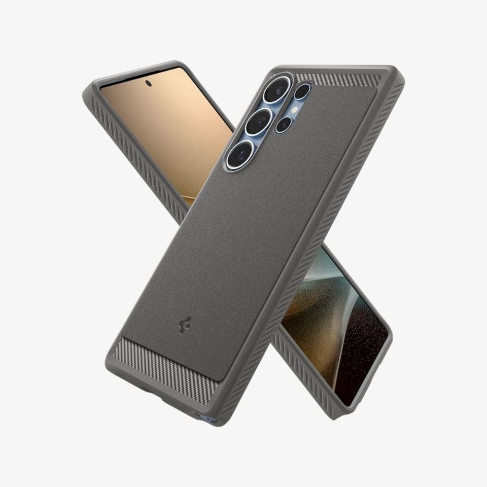 Spigen Galaxy S25 Ultra Kılıf Rugged Armor MagFit Özellikli Marble Gray